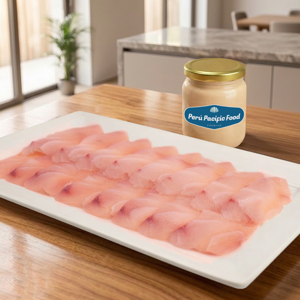 Tiradito de Corvina con Salsa Acevichada